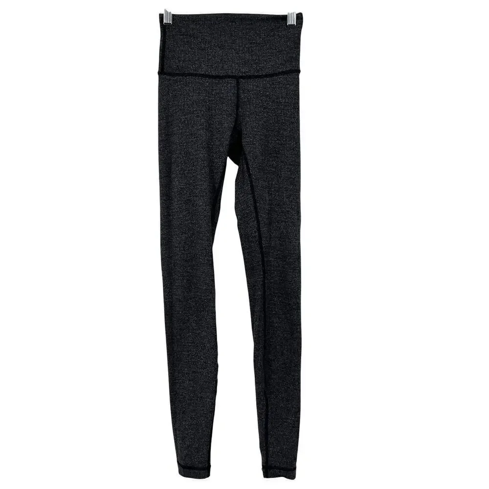 Lululemon Wunder Under High-Rise Tight Variegated Knit jacquard black size 2